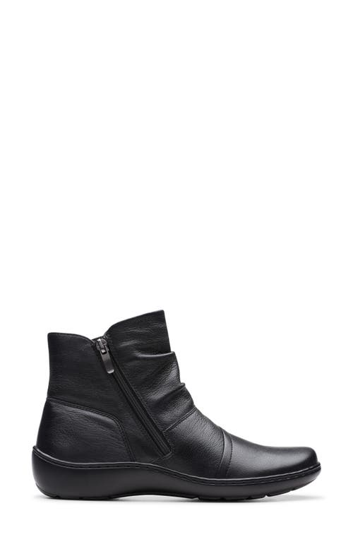 Clarks ® Cora Pace Boot In Black Leather