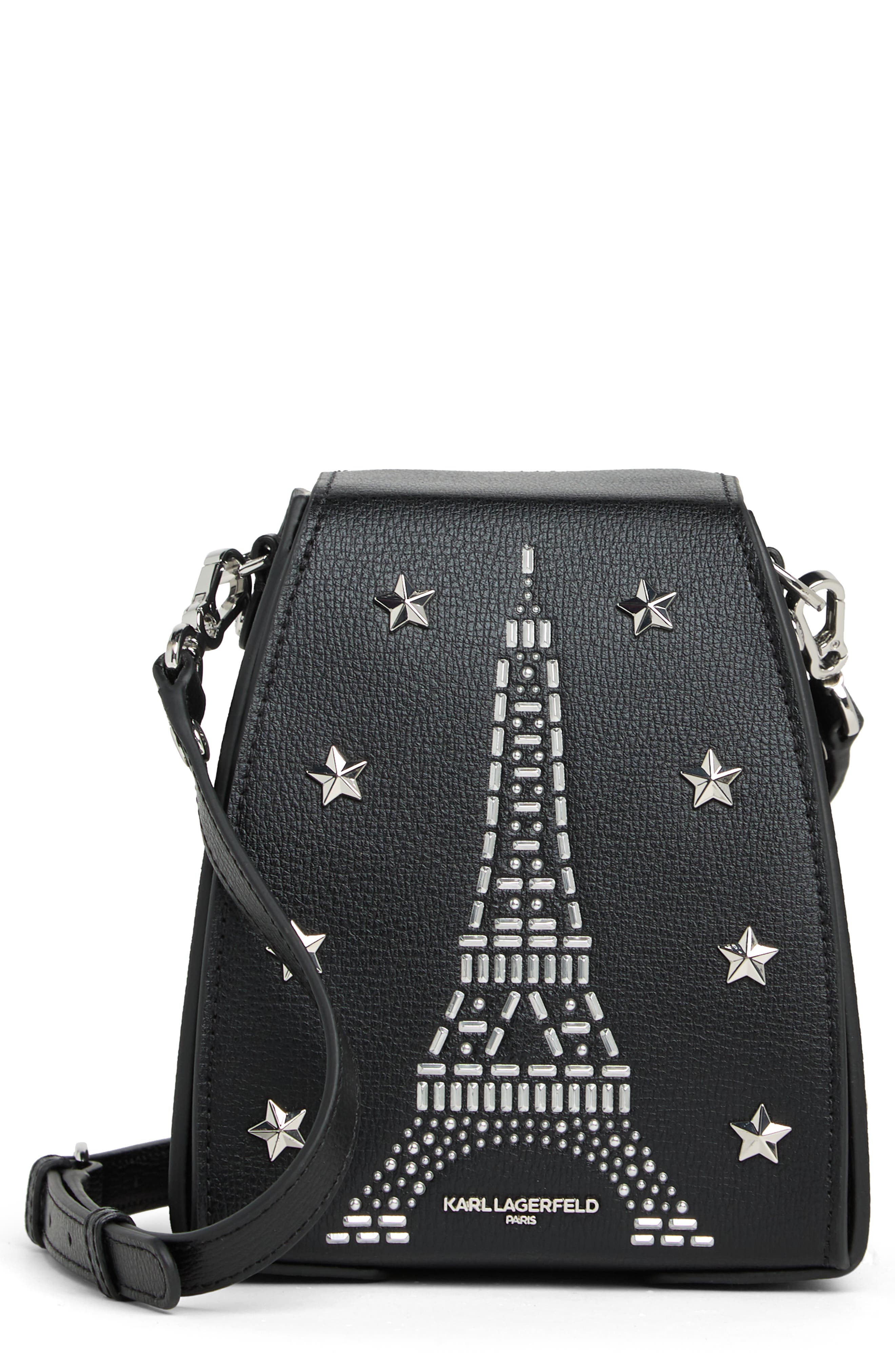 Karl Lagerfeld Paris Ikons Leather Crossbody Bag Nordstromrack