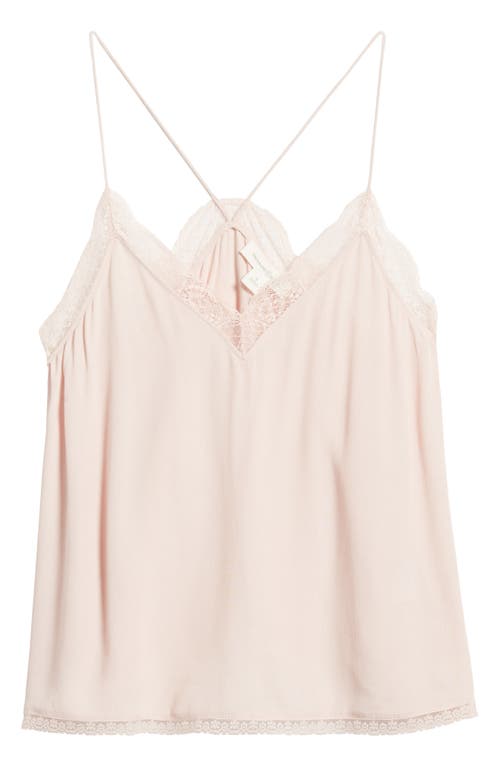 Treasure & Bond Lace Trim Camisole In Pink Sepia