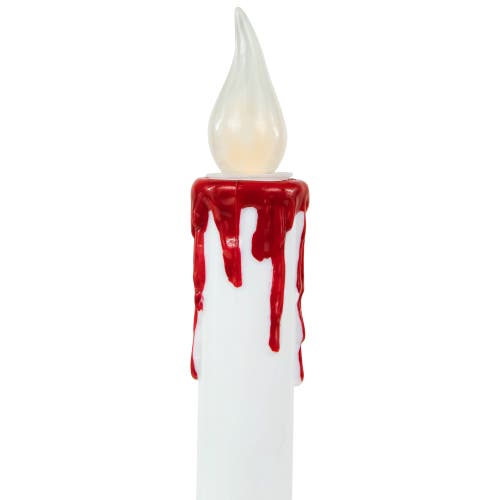 Northlight Led With Timer Dripping Blood Halloween Taper Candles In White