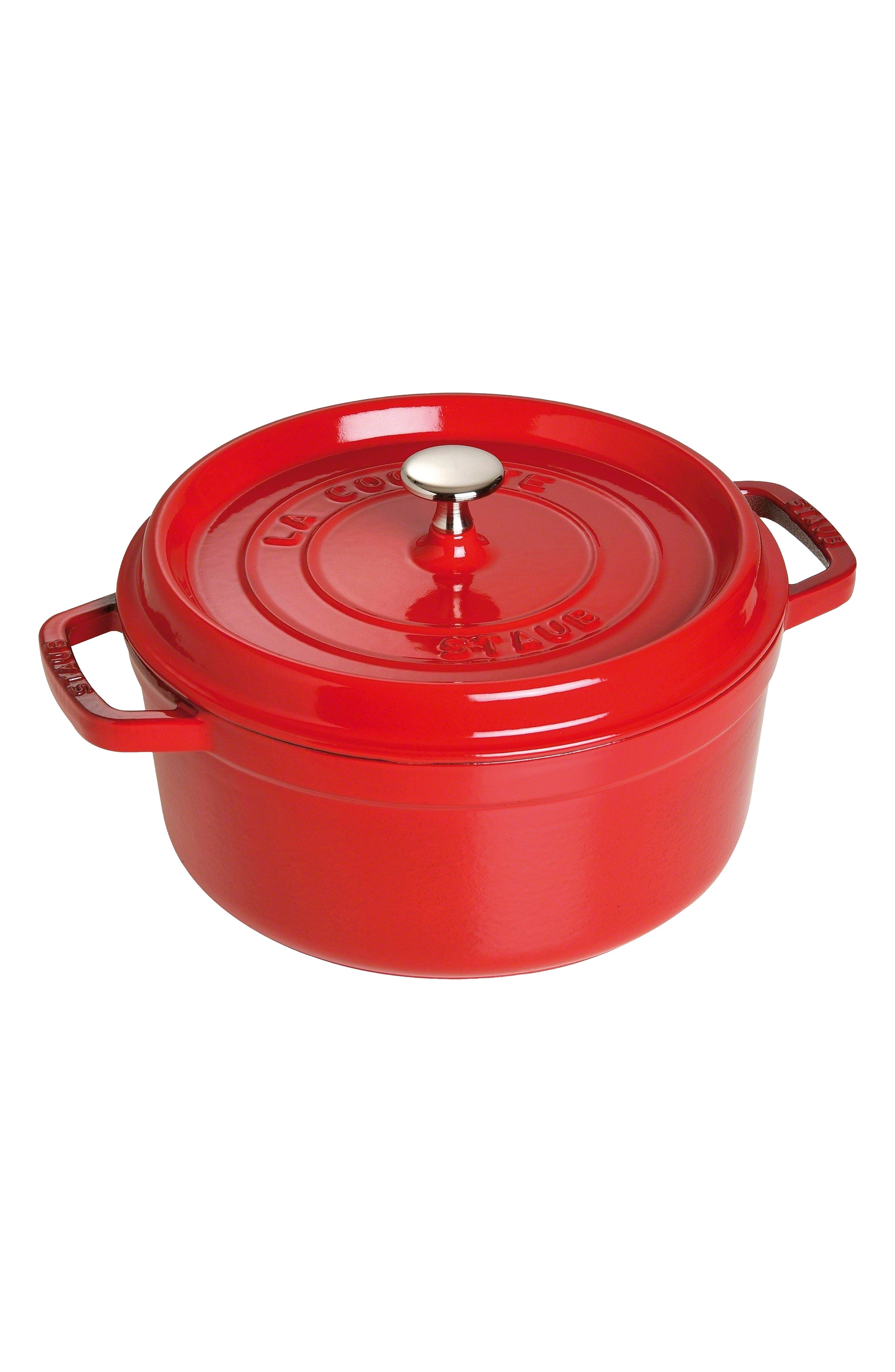 Staub 4-Quart Enameled Cast Iron Dutch Oven in Cherry 