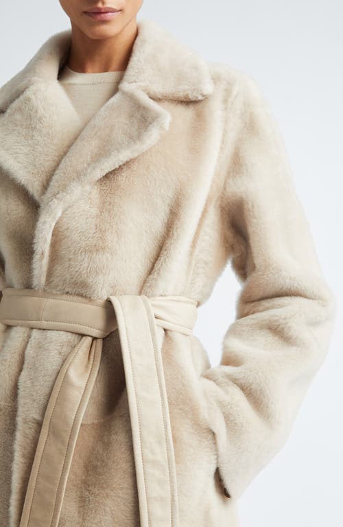 Shop Max Mara Ulzio Belted Camel & Mohair Coat In Sand