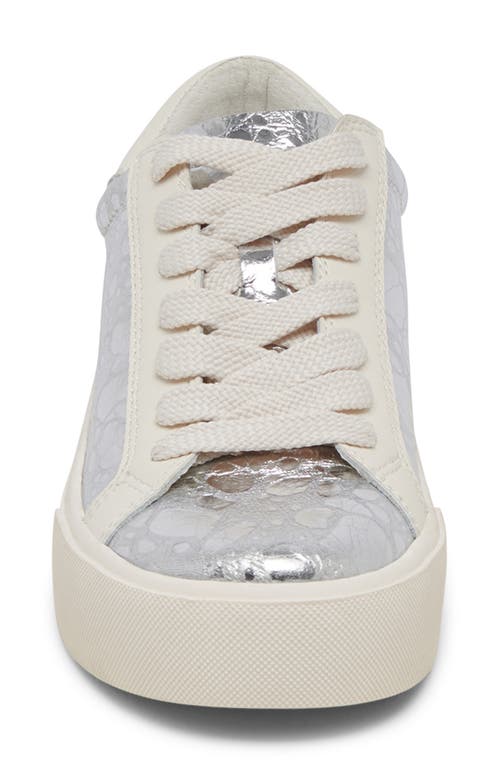 Shop Dolce Vita Zayn Platform Sneaker In Silver Distressed Leather