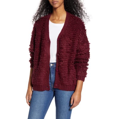 Lira Clothing Amari Open Front Cardigan, Burgundy