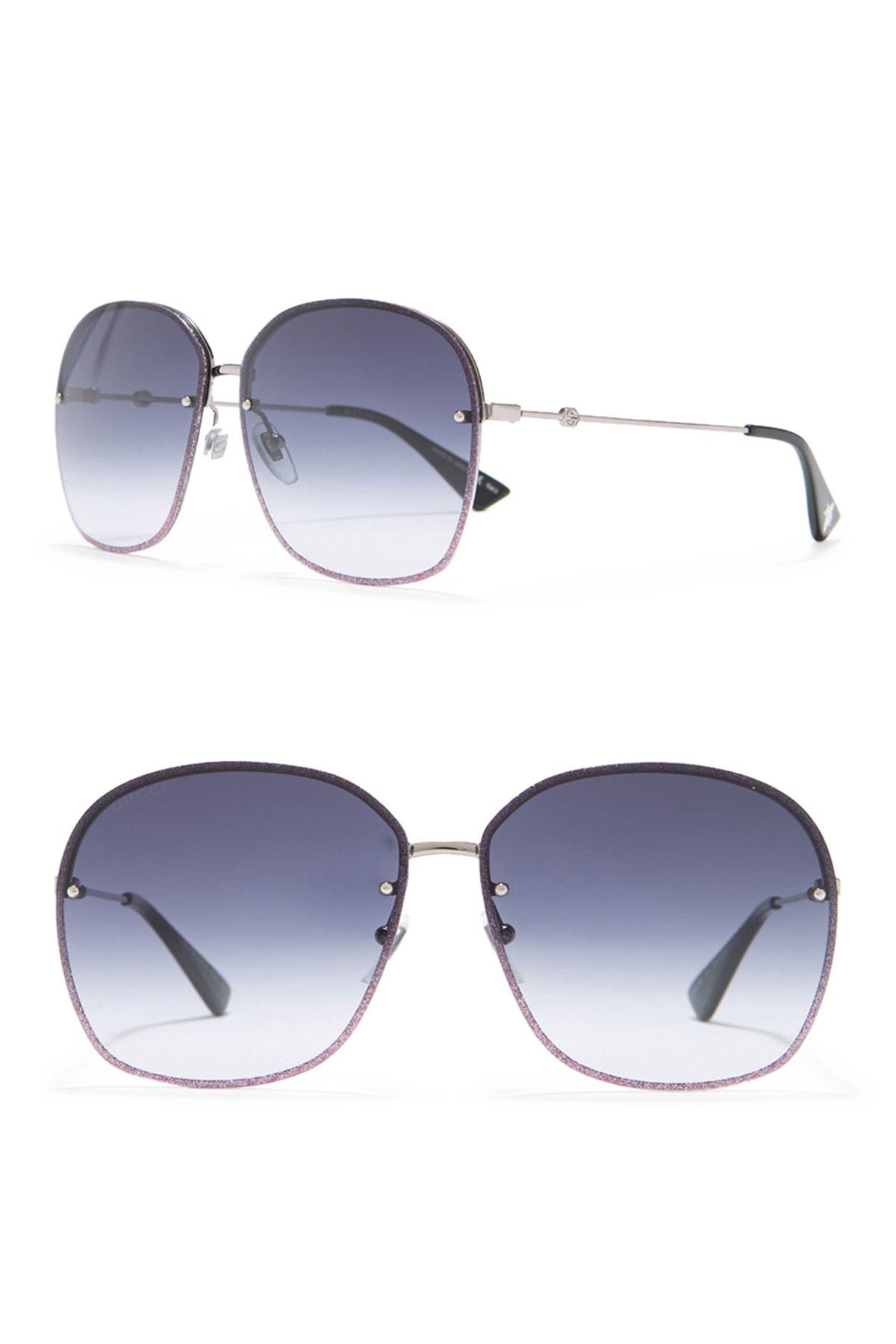 gucci 63mm aviator sunglasses