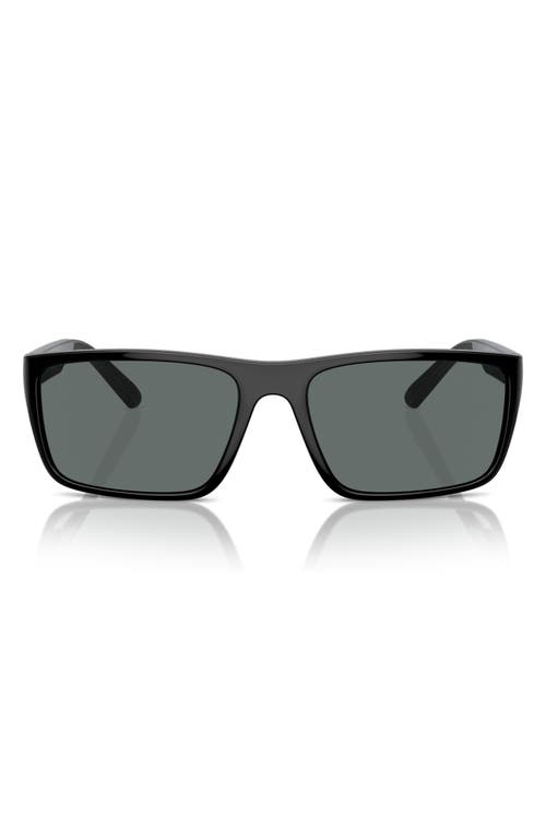 x Scuderia Ferrari 59mm Rectangular Sunglasses in Black at Nordstrom