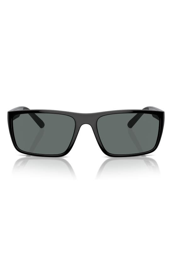 Scuderia Ferrari X 59mm Rectangular Sunglasses In Black