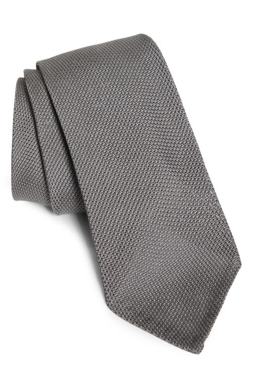 Silk Grenadine Tie in Slate Grey