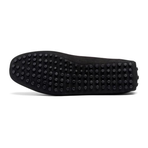 Carlos Santana Ritchie Penny Loafer In Black Nubuck