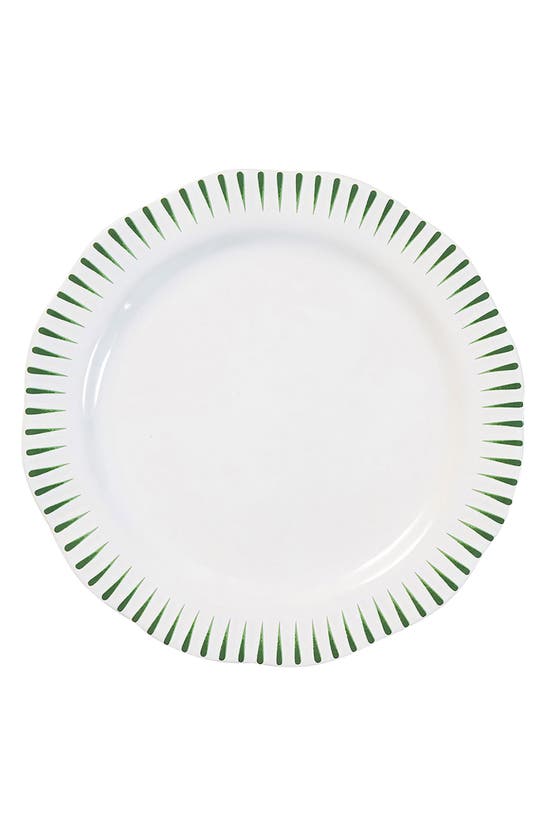 Shop Juliska Sitio Stripe Dinner Plate In Basil