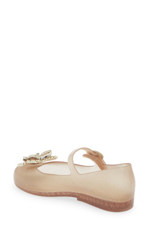 Shop Mini Melissa Melissa Kids' Sweet Love Mary Jane Flat In Beige