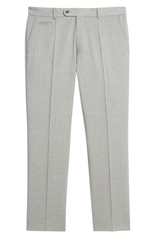 Shop Hugo Boss Boss Genius Slim Fit Virgin Wool Dress Pants In Silver