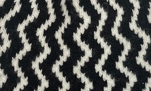 Marcus Adler Zig Zag Faux Fur Pompom Beanie In Black