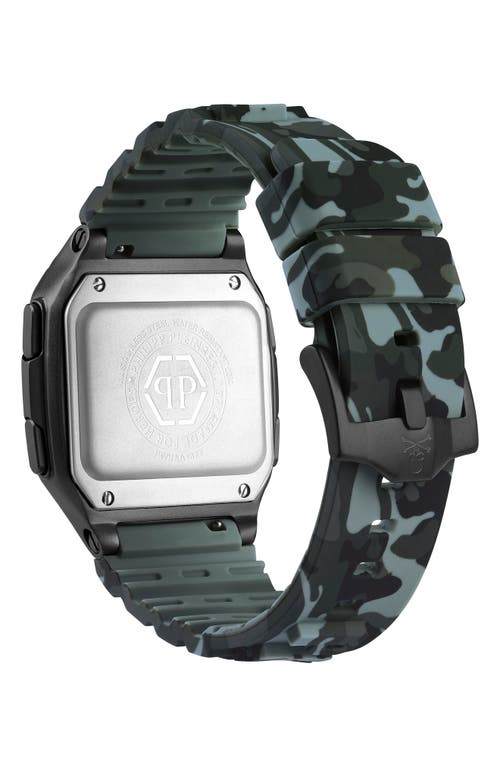 Philipp Plein Hyper $hock Silicone Strap Square Watch, 44mm In Black