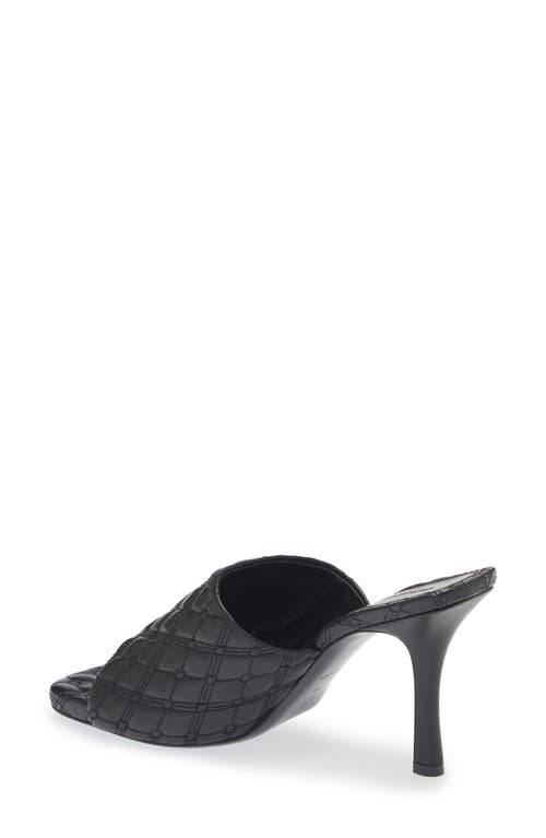 Shop Burberry Quilted Slide Sandal In Black