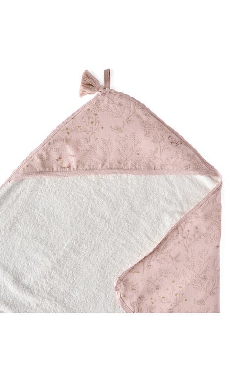 Shop Pehr Follow Me Elephant Organic Cotton Hooded Towel In Secret Garden