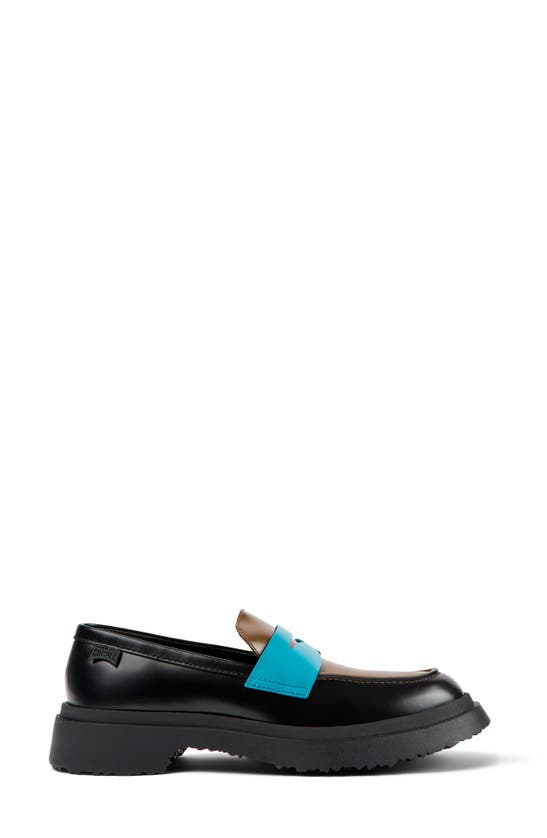 Camper Walden Leather Loafers In Black Multi
