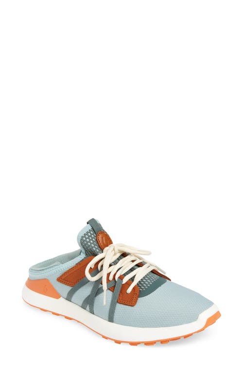 Shop Olukai Manele Golf Shoe In Pale Moss/molten Orange