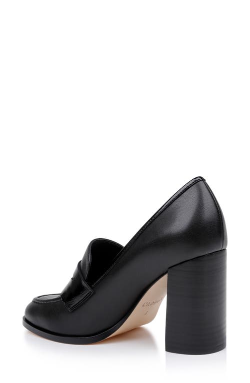 Shop L Agence L'agence Blanche Penny Loafer Pump In Black Leather