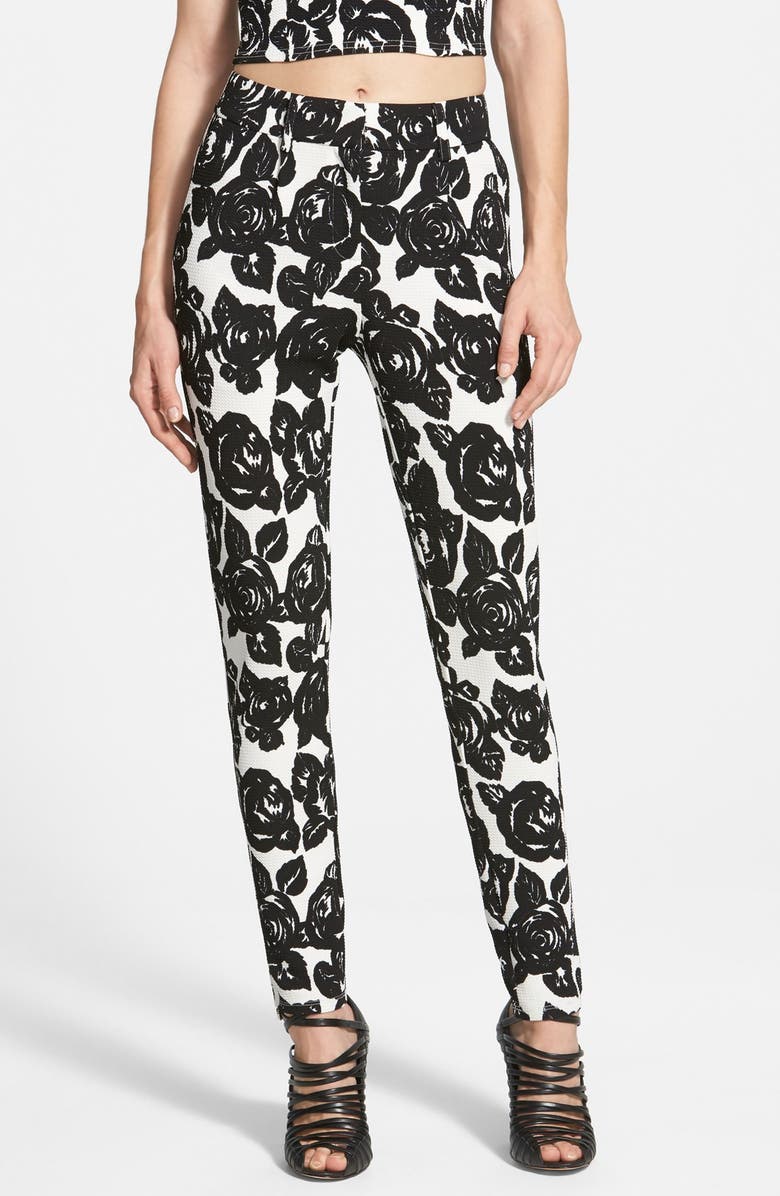 Lucca Couture Floral Print Cigarette Trousers | Nordstrom