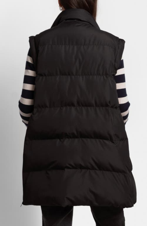 Shop Seraphine Belted Maternity Puffer Vest In Black