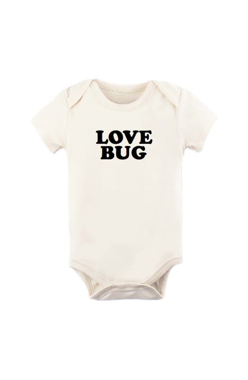 Tenth & Pine Love Bug Organic Cotton Bodysuit Natural at Nordstrom