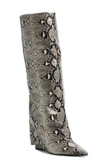 STEVE MADDEN STEVE MADDEN PALEY SNAKE EMBOSSED BOOT