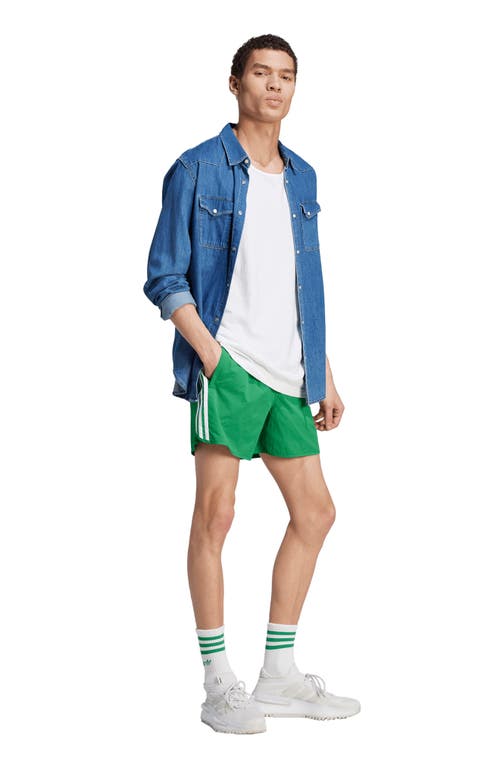 Shop Adidas Originals Adicolor Classics Recycled Nylon Sprinter Shorts In Green