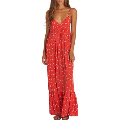 Billabong Flamed Out Print Maxi Dress