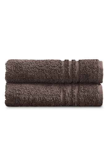 Ella Jayne Home Solid Cotton 4-piece Towel Set In Brown