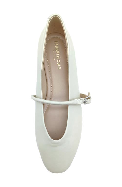 Kenneth Cole Magnolia Mary Jane Flat In Ecru Leather