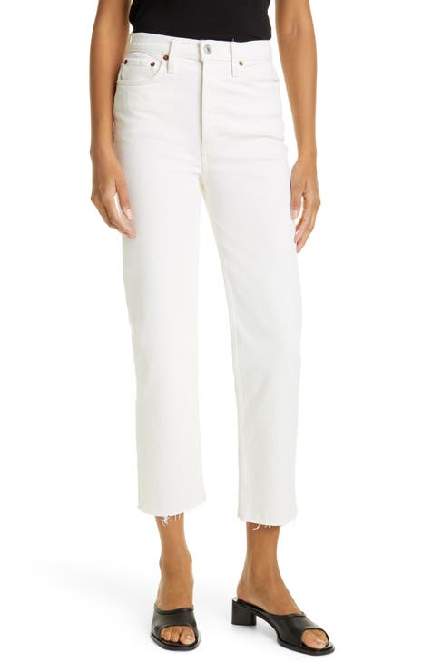 Women's White Straight-Leg Jeans | Nordstrom