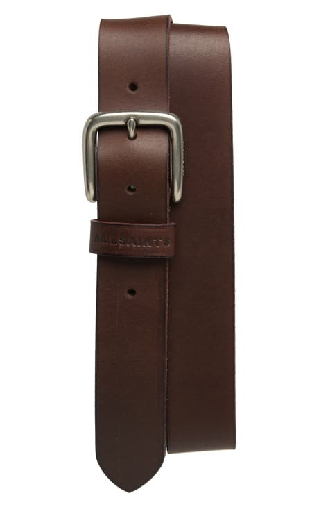 W.Kleinberg Suede Belt with Oring Buckles Tan / 32