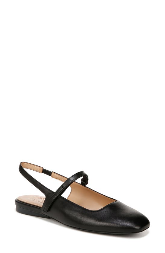 Shop Naturalizer Connie Slingback Mary Jane Flat In Black Leather