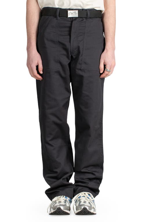 Shop Stan Ray Loose Straight Leg Fatigue Pants In Black Twill