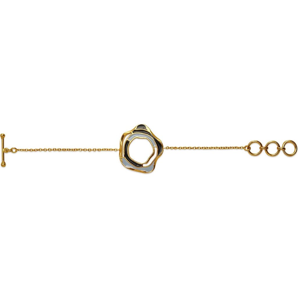 Dhwani Bhansal Aqua Bracelet In Gold Plated