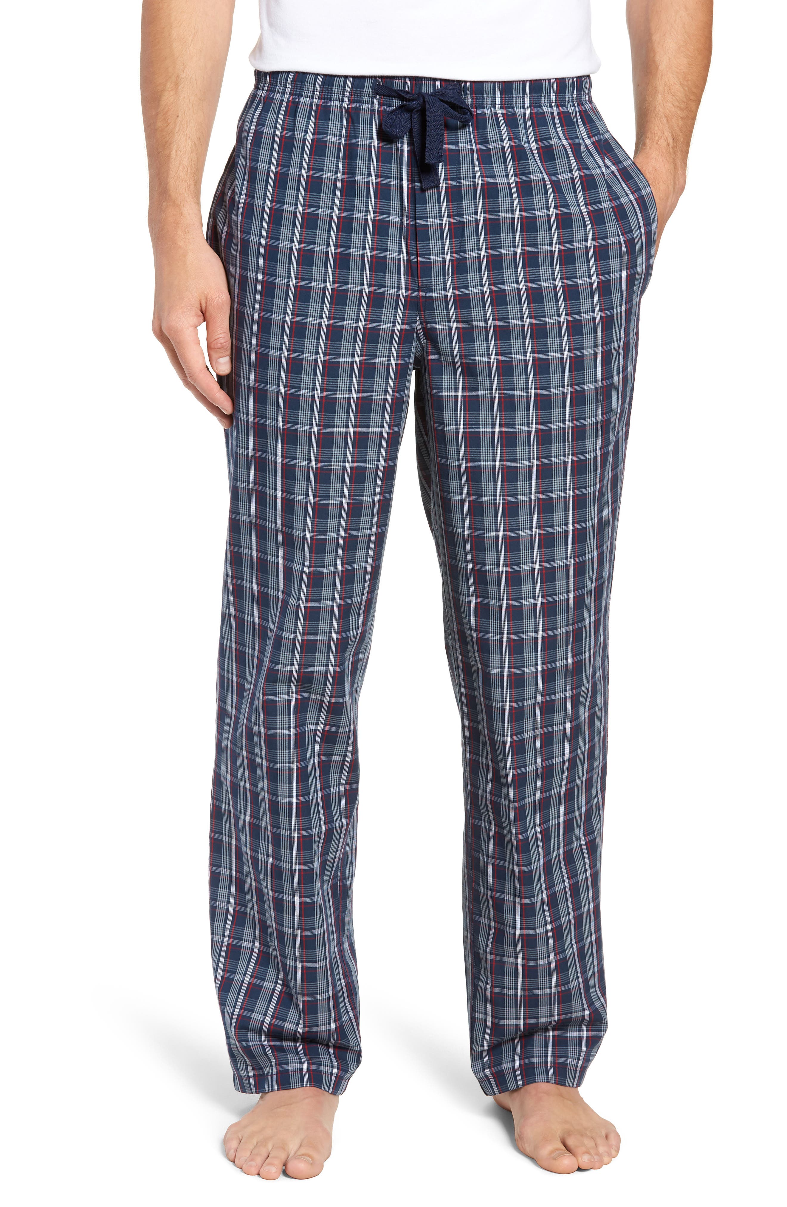 Nordstrom Shop Poplin Pajama Pants, Blue