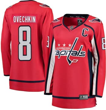 Alexander Ovechkin Washington Capitals Fanatics Branded Player Lace-Up  V-Neck Pullover Hoodie - Red/Navy