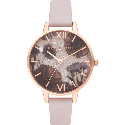 Olivia Burton Celestial Leather Strap Watch,