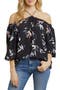 1.STATE Off the Shoulder Sheer Chiffon Blouse | Nordstrom