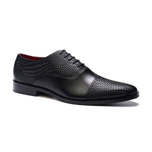 Carlos Santana Arlo Cap-toe Oxford In Black