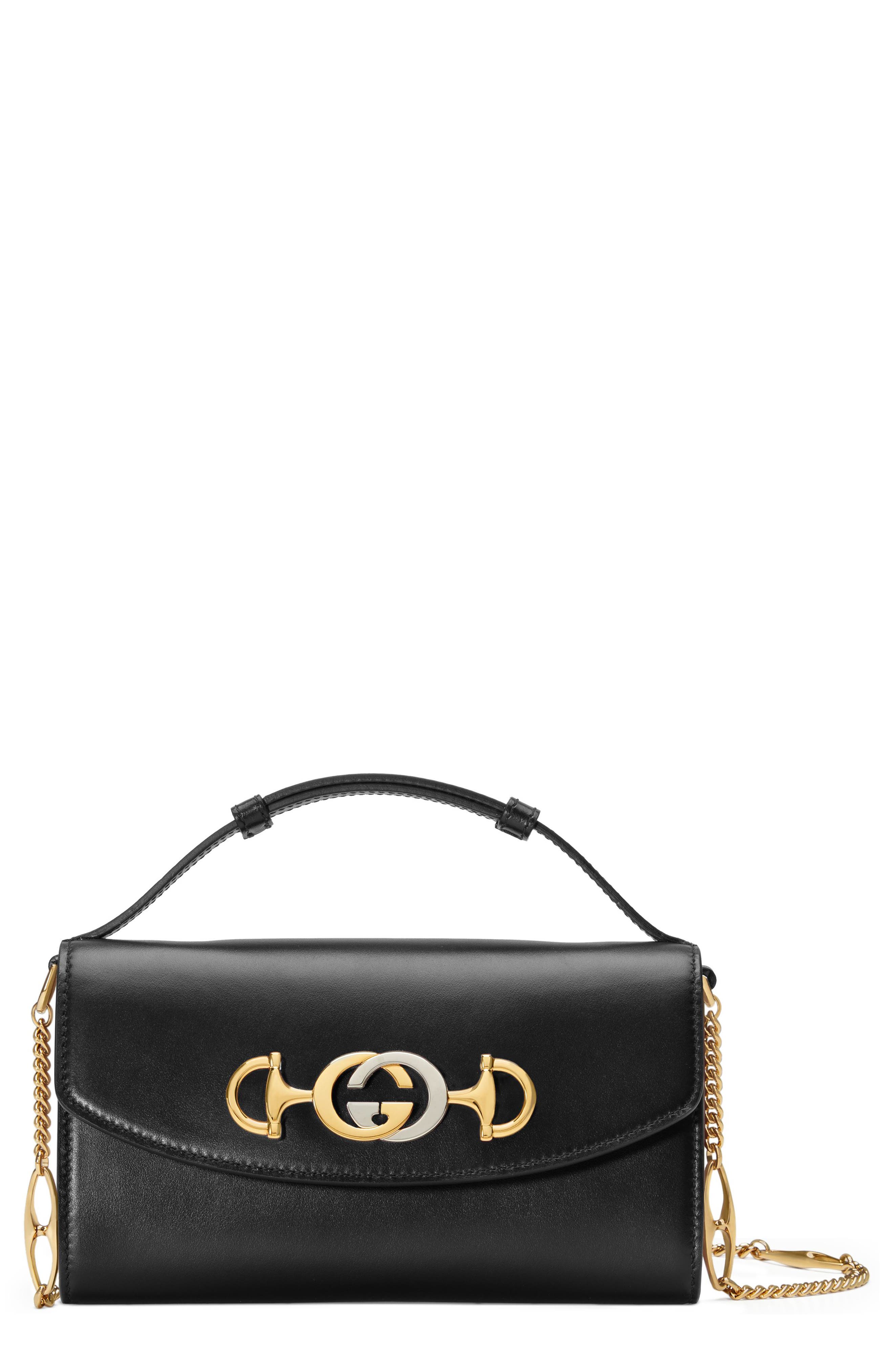 gucci zumi smooth leather small shoulder bag