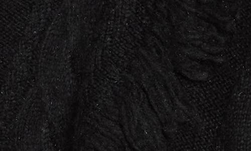 RAMY BROOK RAMY BROOK MYA CABLE STITCH FRINGE TURTLENECK SWEATER