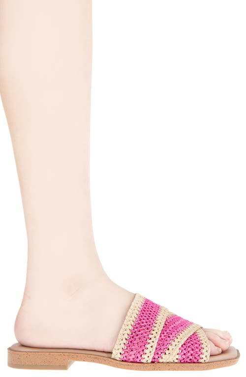 Bcbgeneration Lileen Slide Sandal In Viva Pink-light Tan