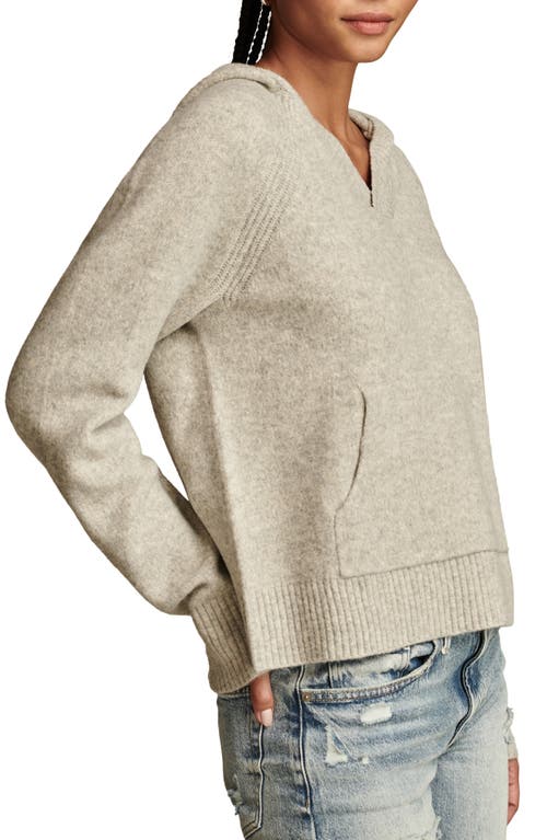 Shop Lucky Brand Sweater Hoodie In Light Heather Grey