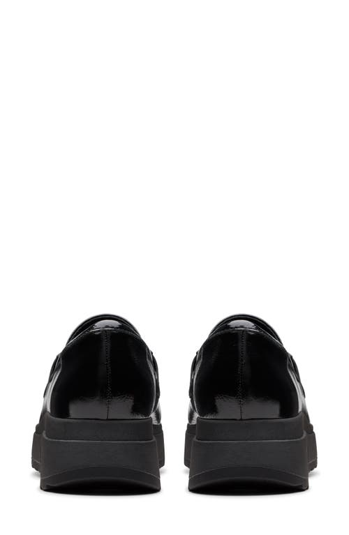 Clarksr Clarks(r) Loriini Izzy Platform Wedge Bit Loafer In Black Patent