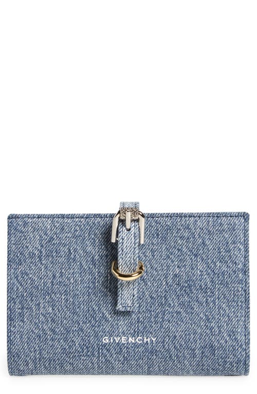 Givenchy Voyou Denim Bifold Wallet in Medium Blue at Nordstrom