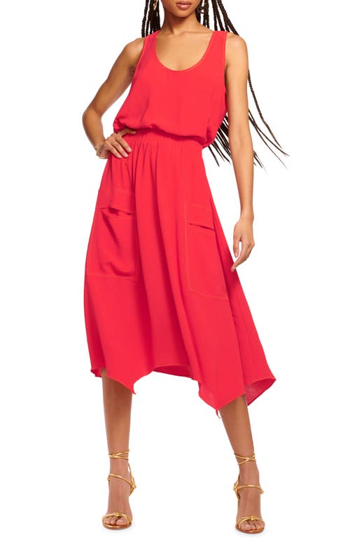 Ramy Brook Hallie Sleeveless Handkerchief Hem Dress Flame at Nordstrom,