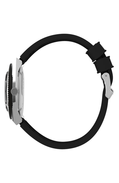 Timex Men's Q Diver Black Synthetic Watch 38mm In Silver/black/black