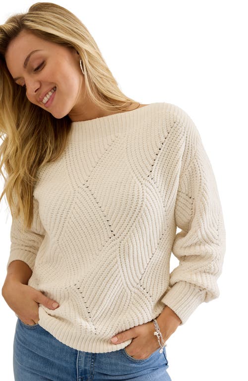 Shop Tommy Bahama Shell St. Luna Boat Neck Sweater In Coconut